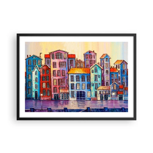 Poszter fehér keretben - Egy város, mint egy tündérmese - 70x50 cm