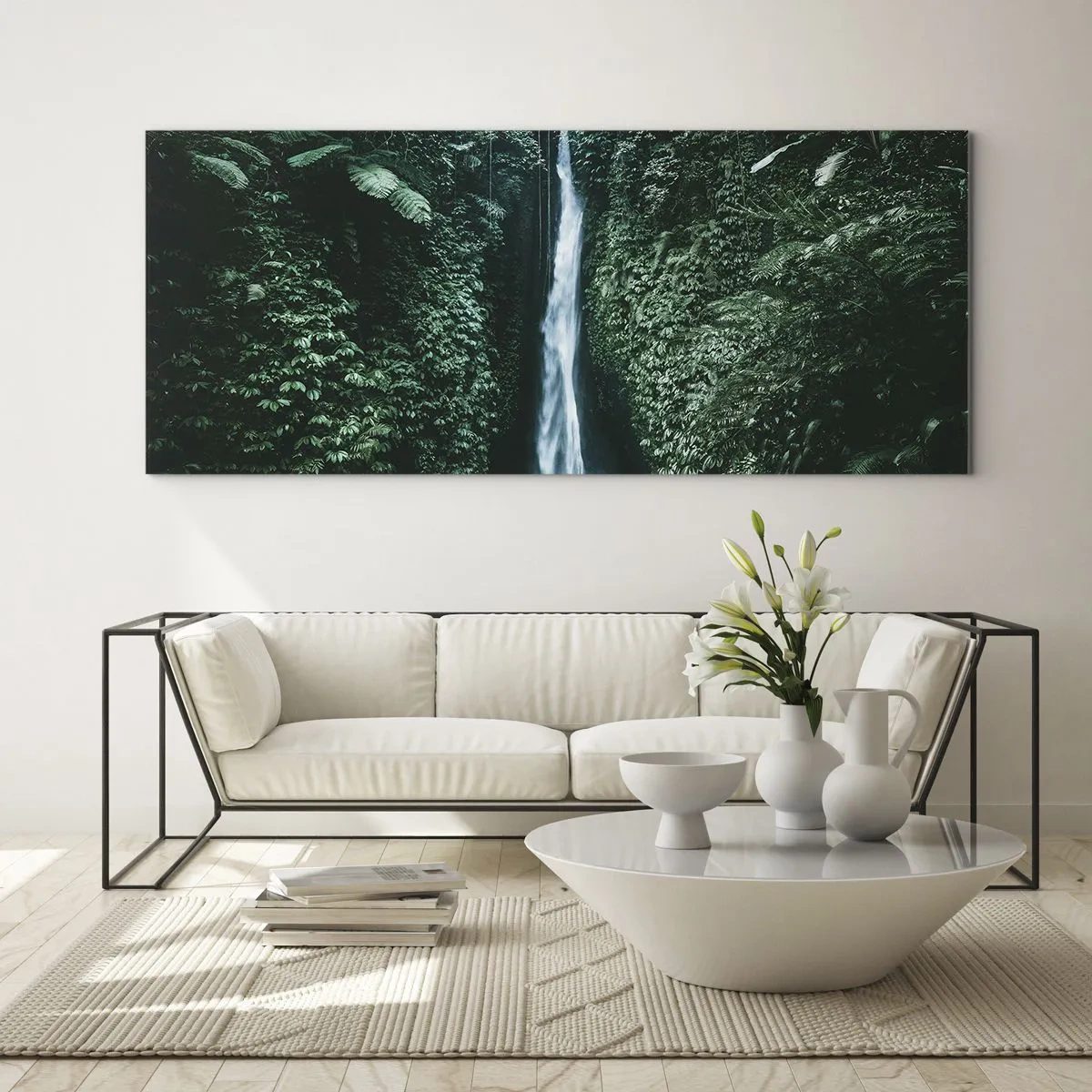 Üveg kép - Trópusi gyógyforrás - 120x50 cm