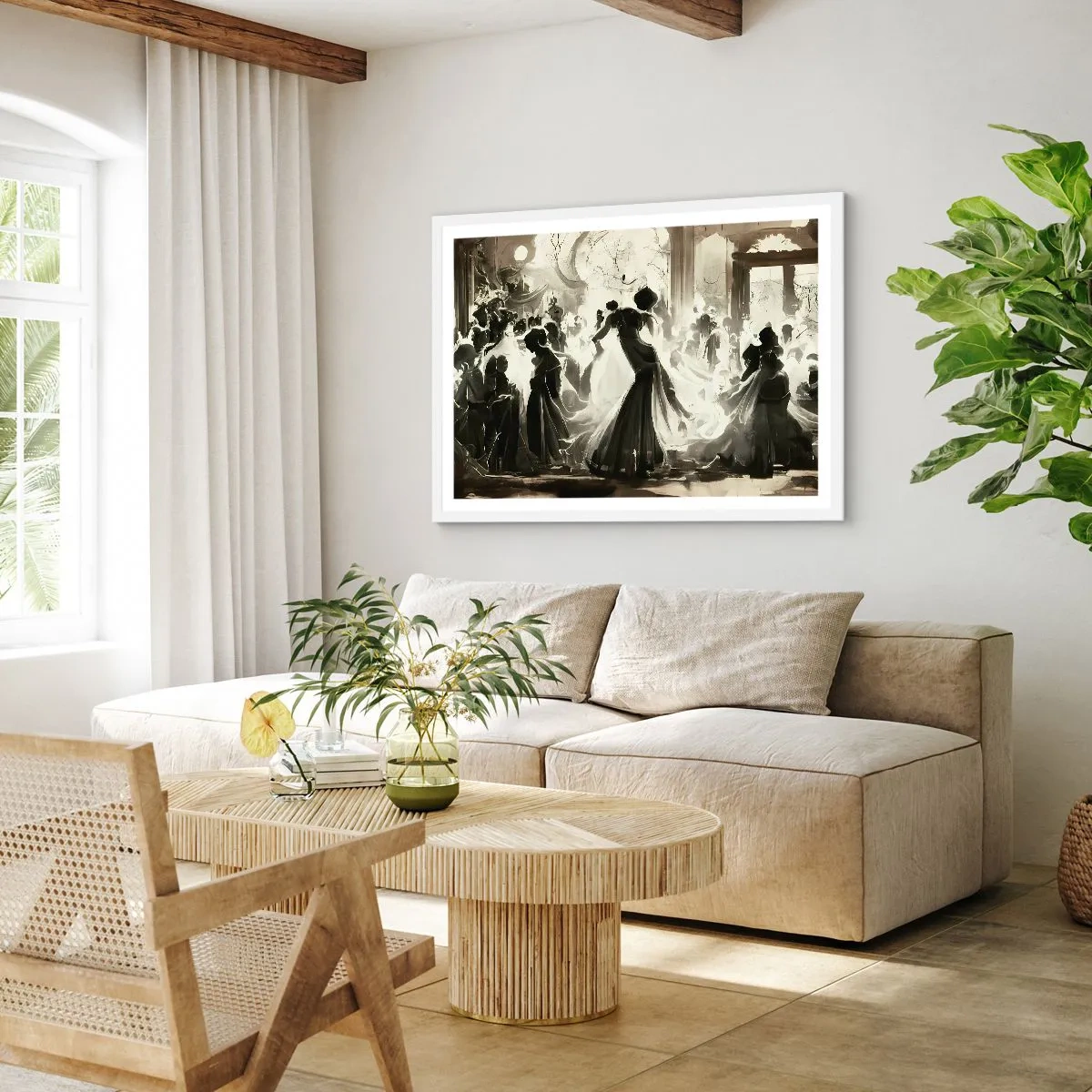 Poszter fekete keretben - Nagy álarcosbál - 50x40 cm