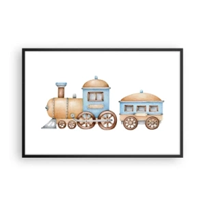 Poszter fehér keretben - Az állomáson állva... - 91x61 cm