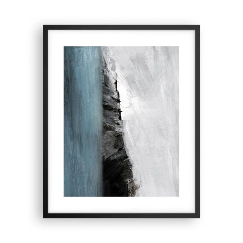 Poszter fehér keretben - Víz - föld: az elemek összecsapása - 40x50 cm
