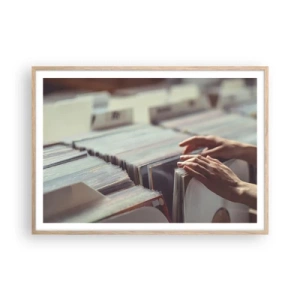 Poszter világos tölgy keretben - Érzelmeket keresése - 100x70 cm