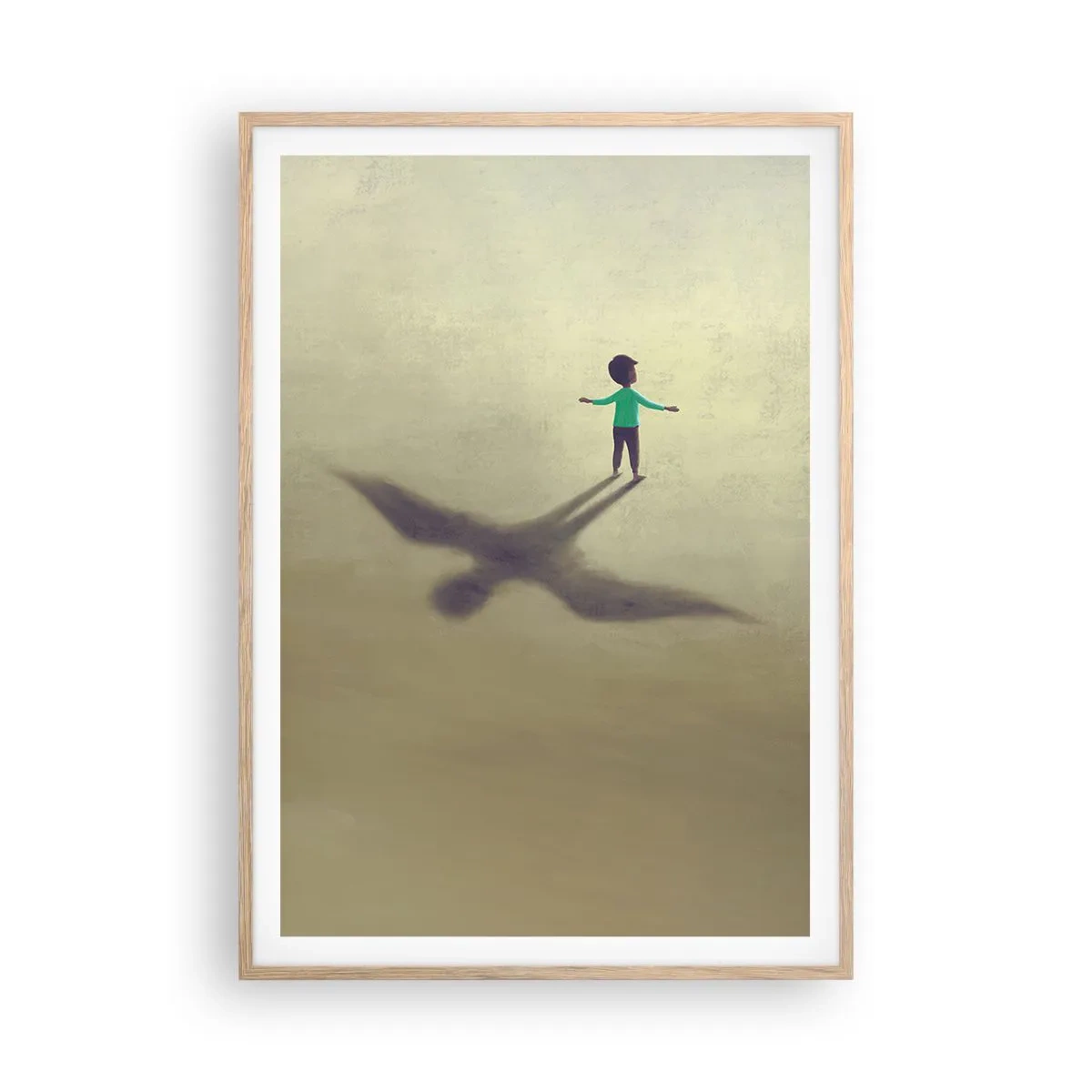 Poszter világos tölgy keretben - A jövő hőse - 70x100 cm