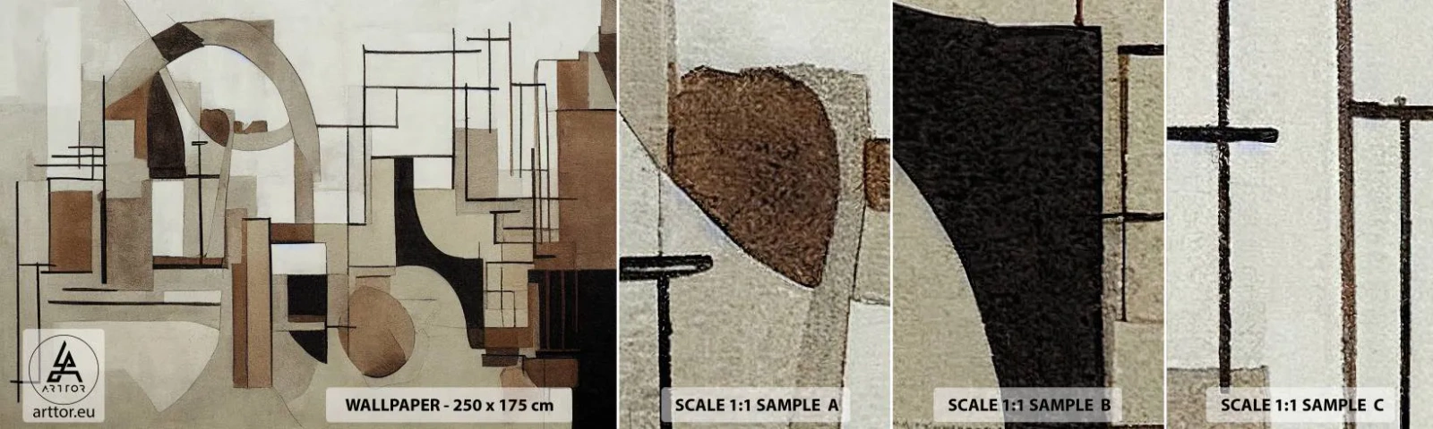 Fotótapéta Minta Öntapadós Deluxe Sticker - Városkép 2.0 - Absztrakció, Darab, Alakzatok - 100x30 cm