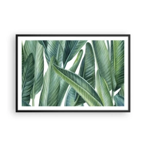 Poszter fehér keretben - Zöld önmagában - 91x61 cm