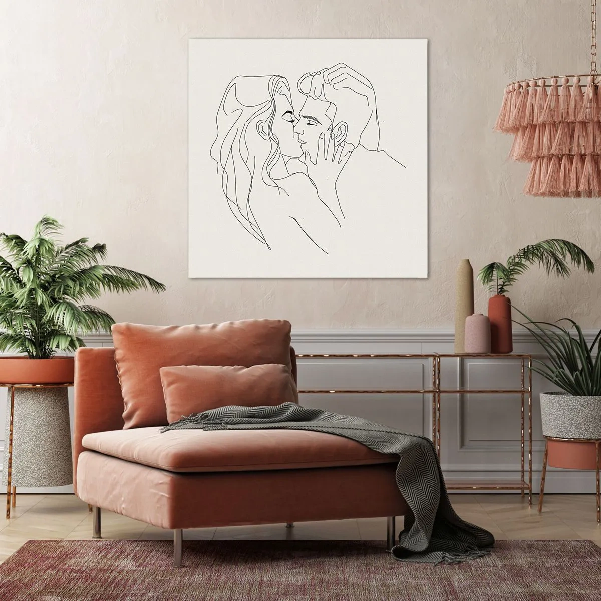 Vászonkép - Összegabalyodva az érzésben - 70x70 cm