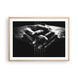 Poszter világos tölgy keretben - Művész imája - 70x50 cm