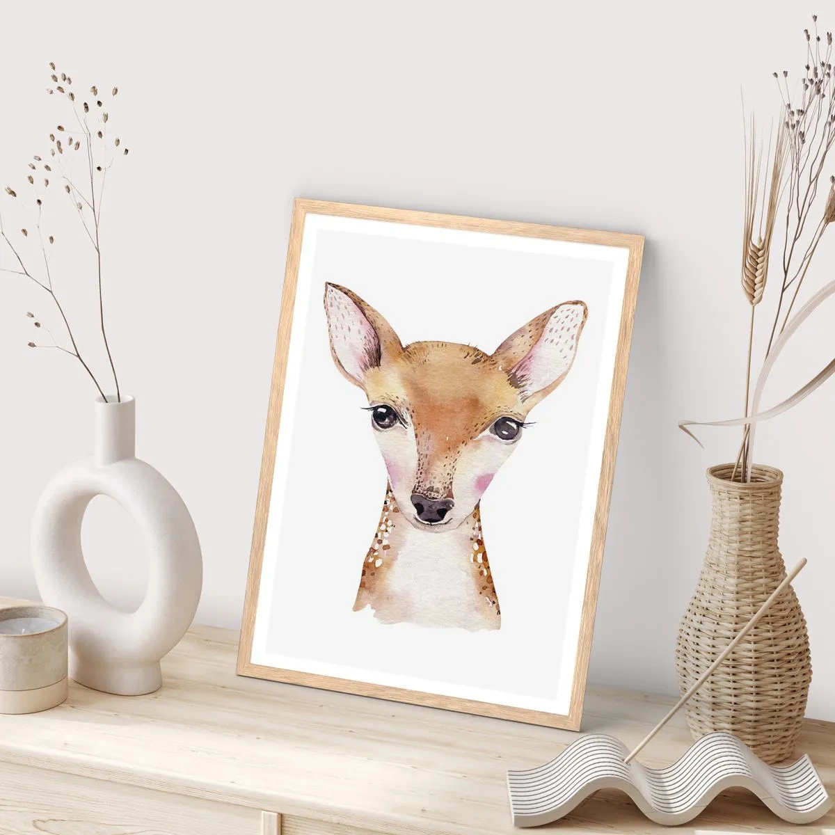 Poszter világos tölgy keretben - Az ártatlanság természete - 30x40 cm