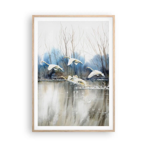 Poszter világos tölgy keretben - Mint a vadhattyúkról szóló mesében - 70x100 cm