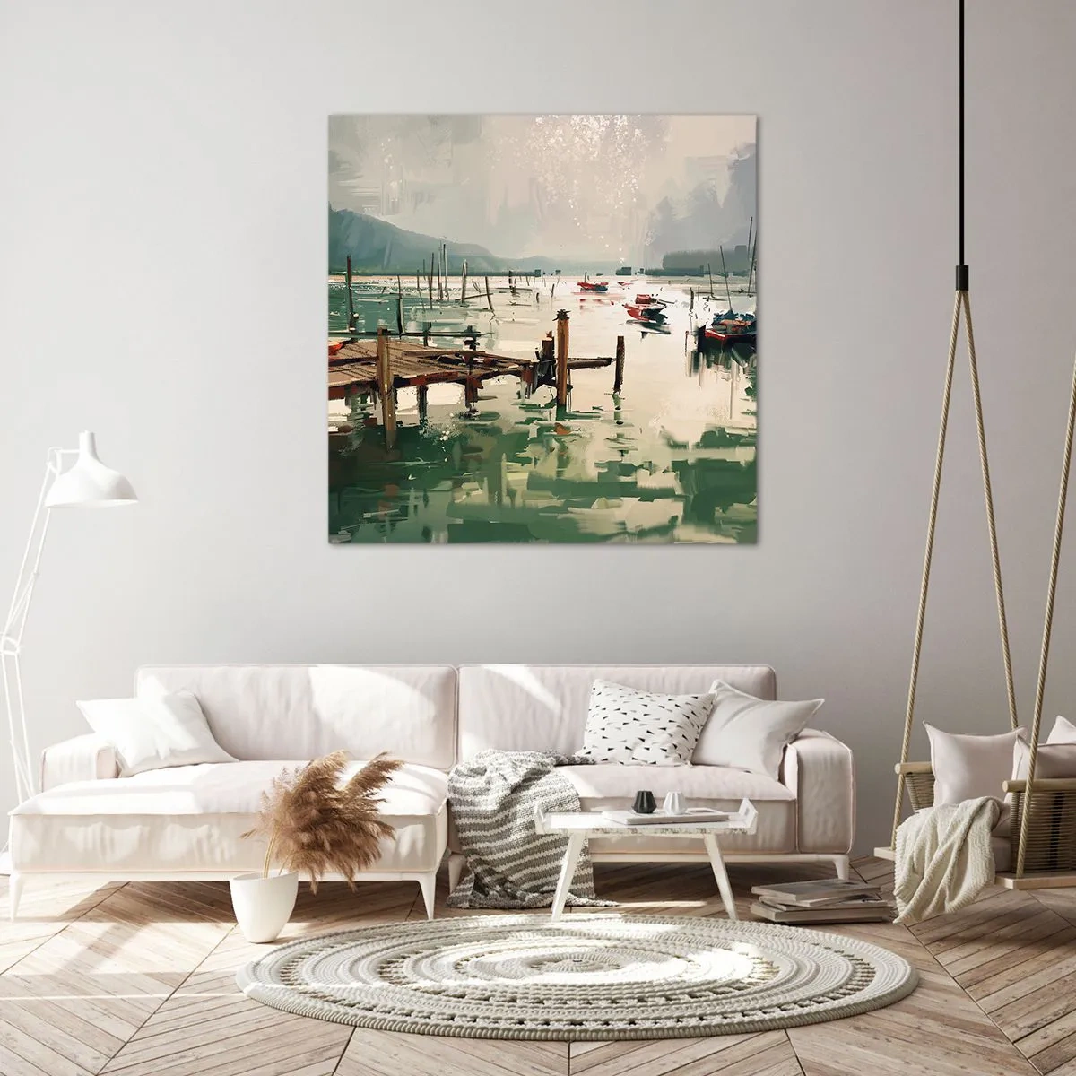 Vászonkép - Leöntött olvasztott holddal - 70x70 cm