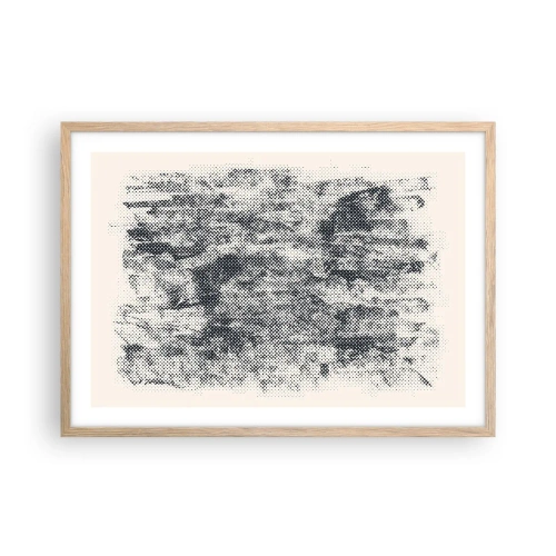 Poszter világos tölgy keretben - Ködös kompozíció - 70x50 cm