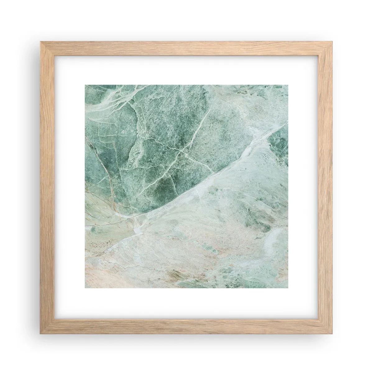 Poszter világos tölgy keretben - A kő nemes hűvössége - 30x30 cm