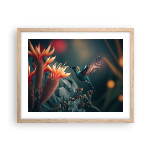 Poszter világos tölgy keretben - Egy igazán színes élet - 50x40 cm