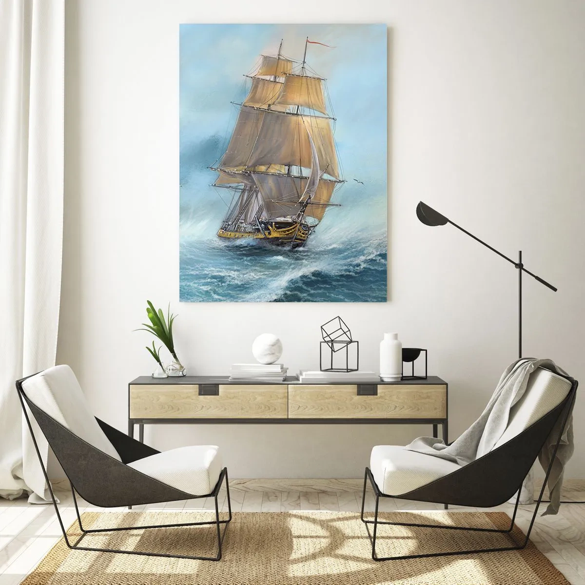 Üveg kép - A hullámok hullámzása - 50x70 cm