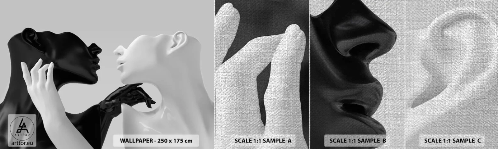 Fotótapéta Minta Premium Canvas - Vonzás - Vágy - Absztrakció, Manöken, Szobor - 100x30 cm