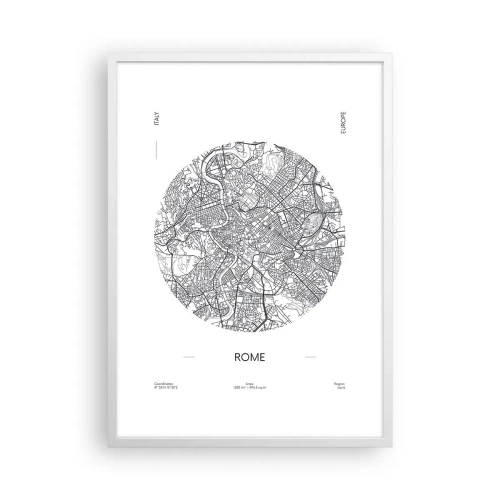 Poszter fekete keretben - Róma anatómiája - 50x70 cm