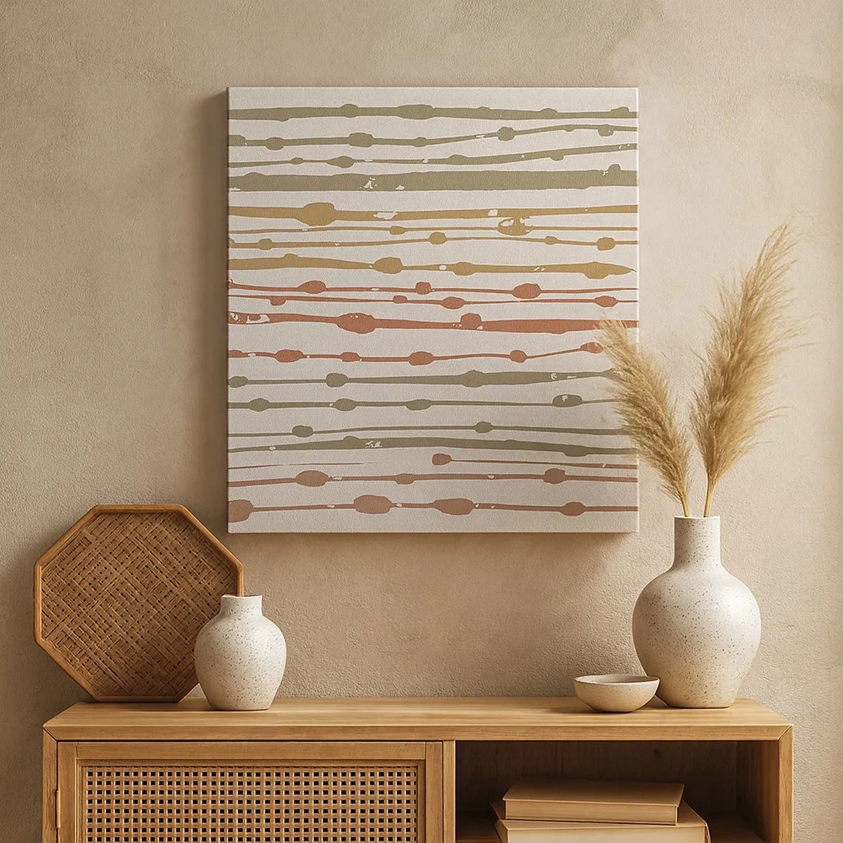 Vászonkép - Zenei színjegyzetelés - 30x30 cm