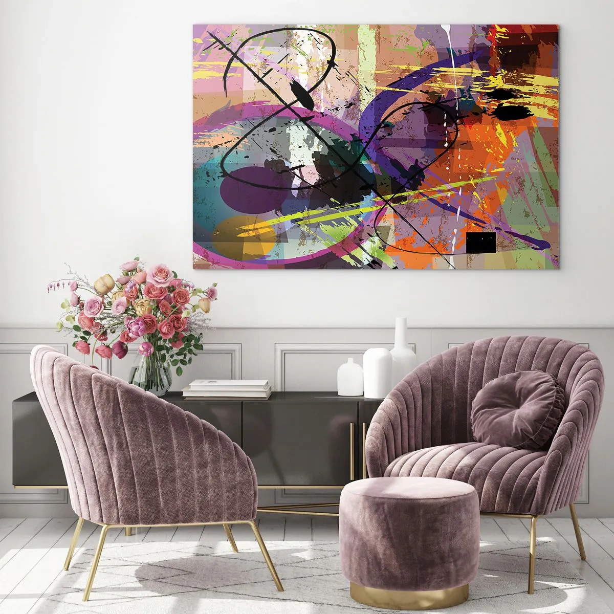 Üveg kép - Mehet egyenesen előre vagy körbe - 100x70 cm