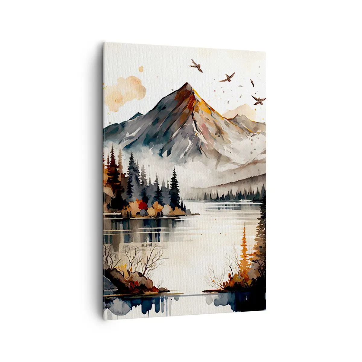 Vászonkép - Aranyszínű ősz a hegyekben - 80x120 cm