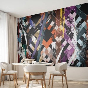 Fotótapéta Premium Sand - A négyzeten - Absztrakció, Darab, Modern minta - 100x70 cm