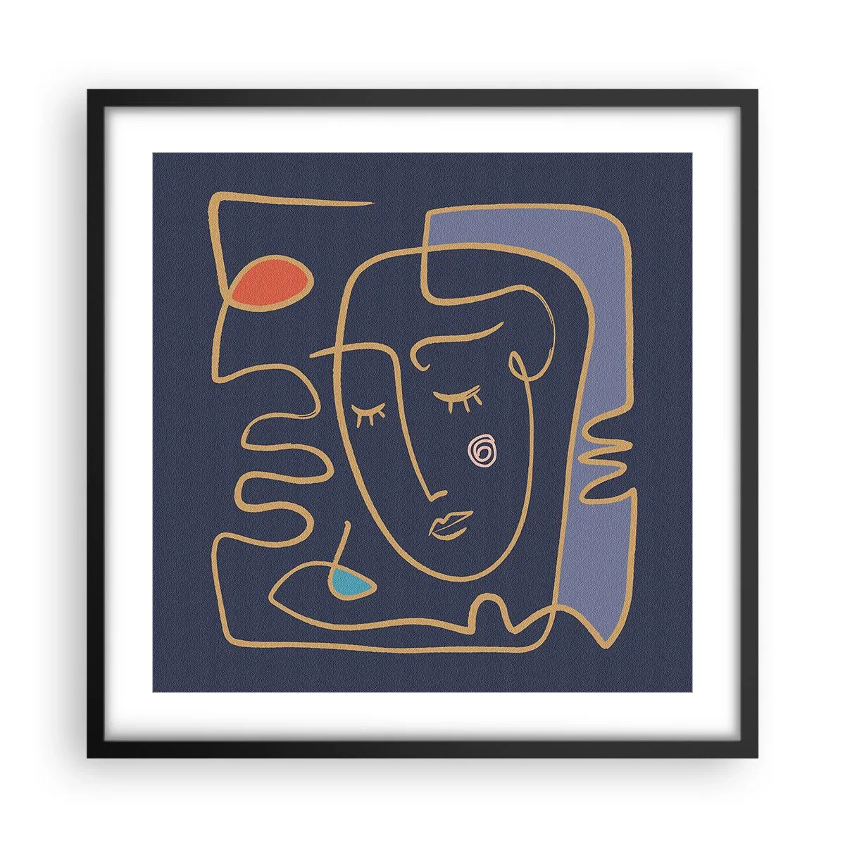 Poszter fehér keretben - Álmodozásban - 50x50 cm