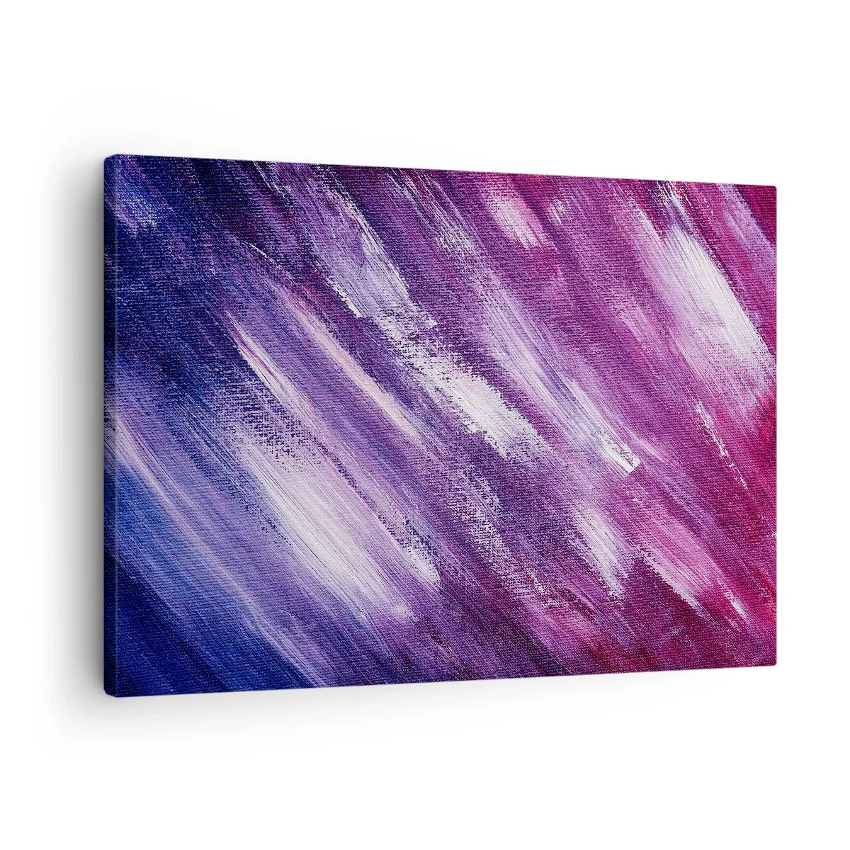 Vászonkép - Absztrakt ecsetvonások lila és rózsaszín árnyalatokban - 70x50cm - Amikor napsütéses szél fúj - Modern fali dekoráció nappalihoz és hálószobához ARTTOR