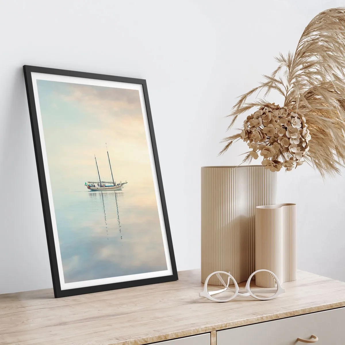 Poszter fehér keretben - A csend tengerében - 30x40 cm