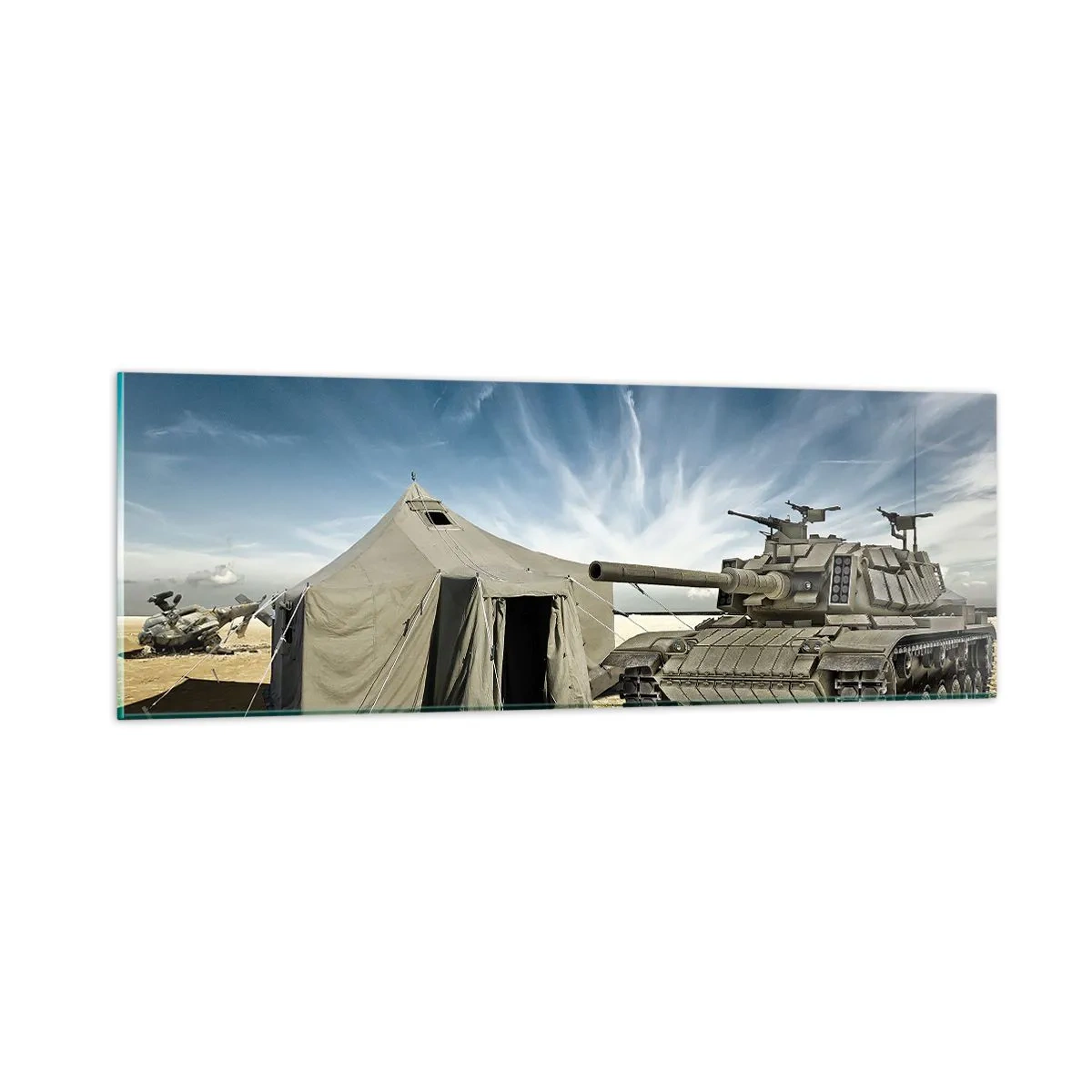 Üveg kép - Katonai álom - 90x30 cm