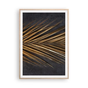 Poszter világos tölgy keretben - A trópusok aranya - 70x100 cm