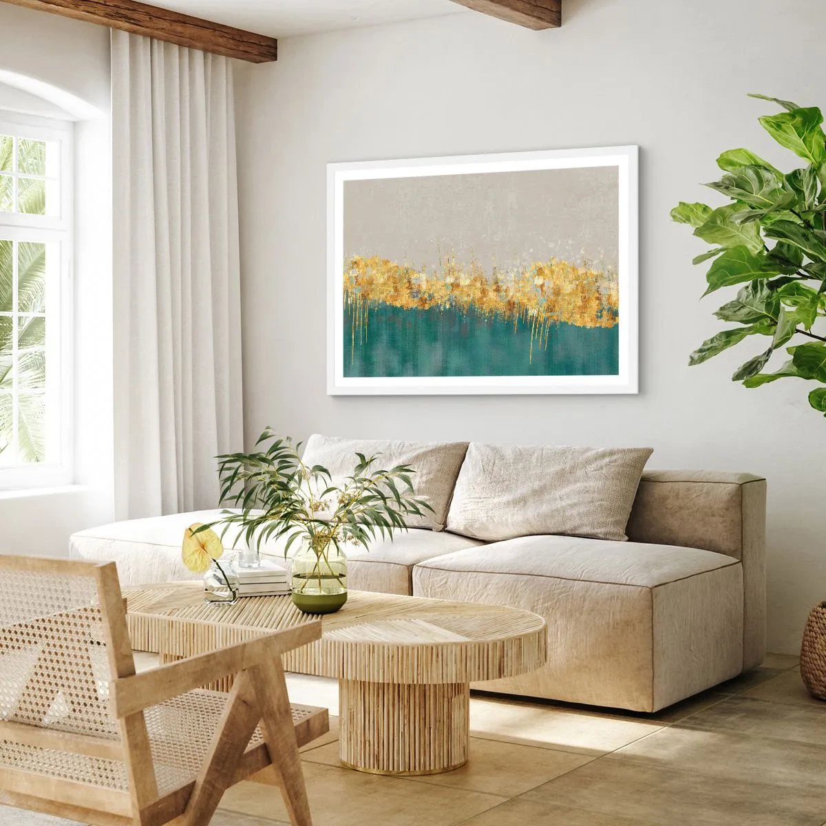 Poszter fekete keretben - Az aranyhatár - 50x40 cm