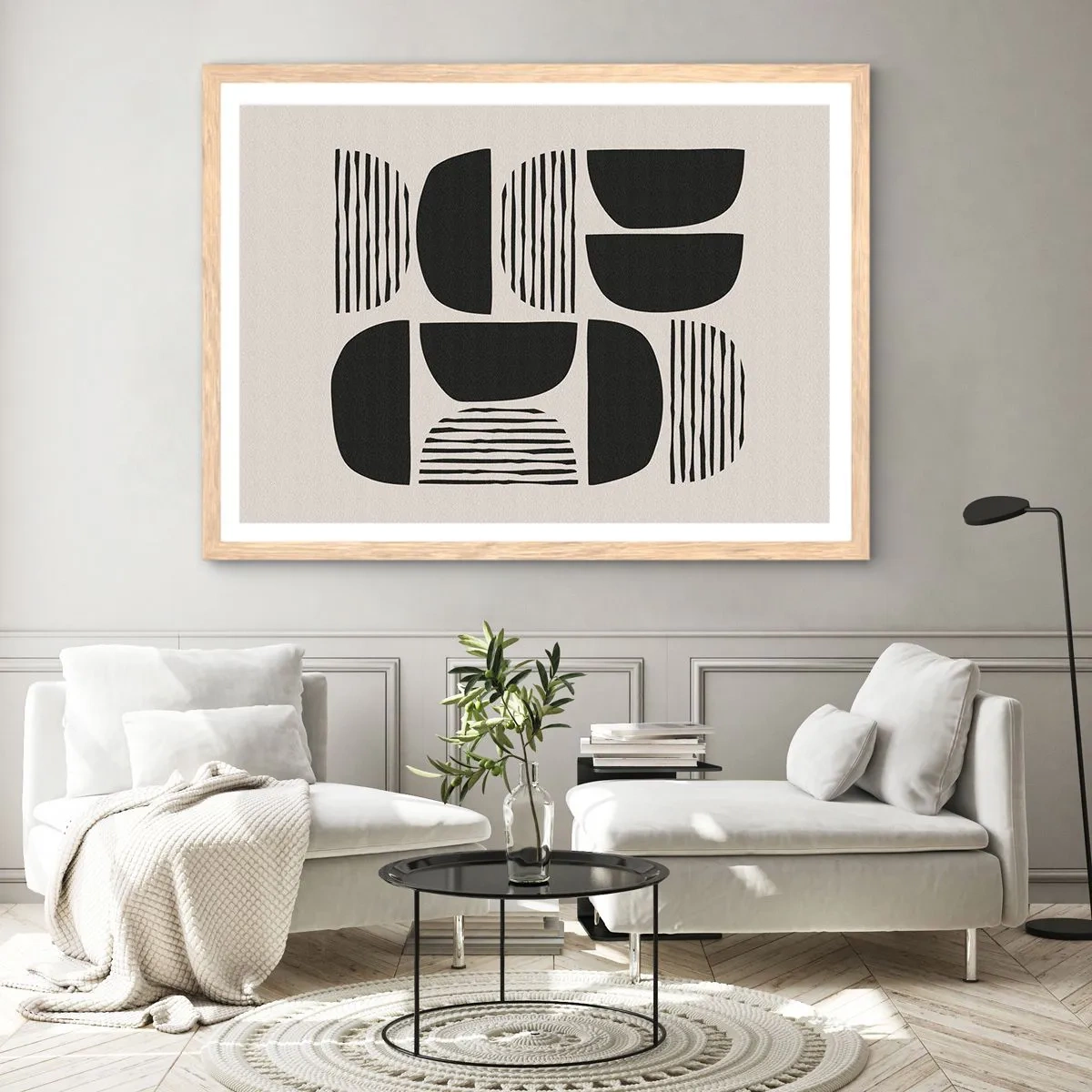 Poszter világos tölgy keretben - Félszívű megállapodások - 40x30 cm