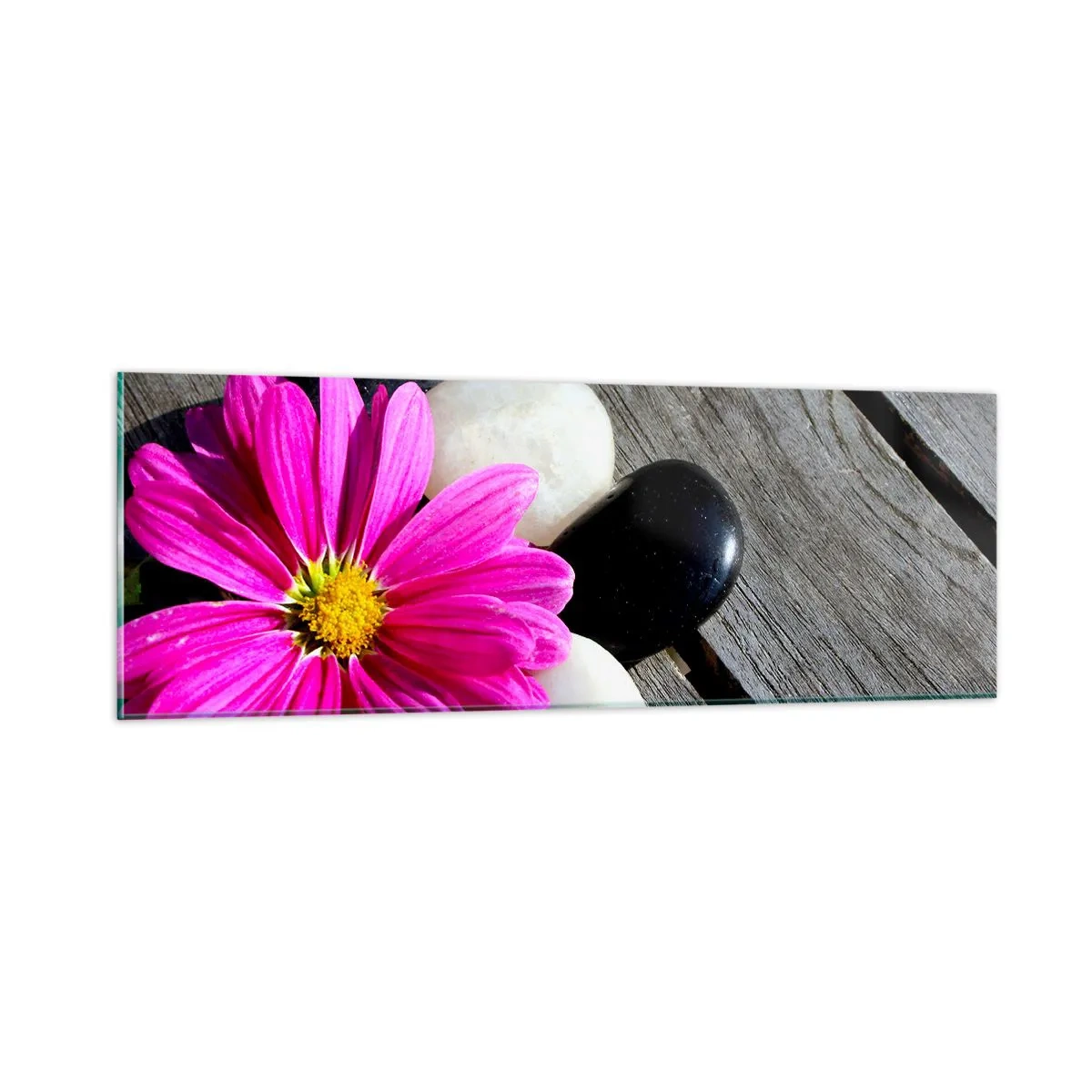 Üveg kép - Pihenés a mólón - 90x30 cm