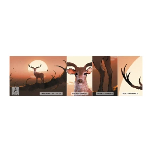 Fotótapéta Minta Öntapadós Deluxe Sticker - Ez az éjszaka nem hasonlít a többihez - Absztrakció, Szarvas, Darab - 100x30 cm