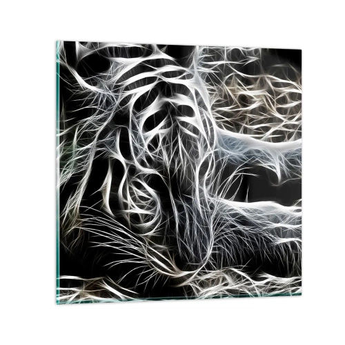 Üveg kép - Tanulmány a macska könnyedségéről - 30x30 cm