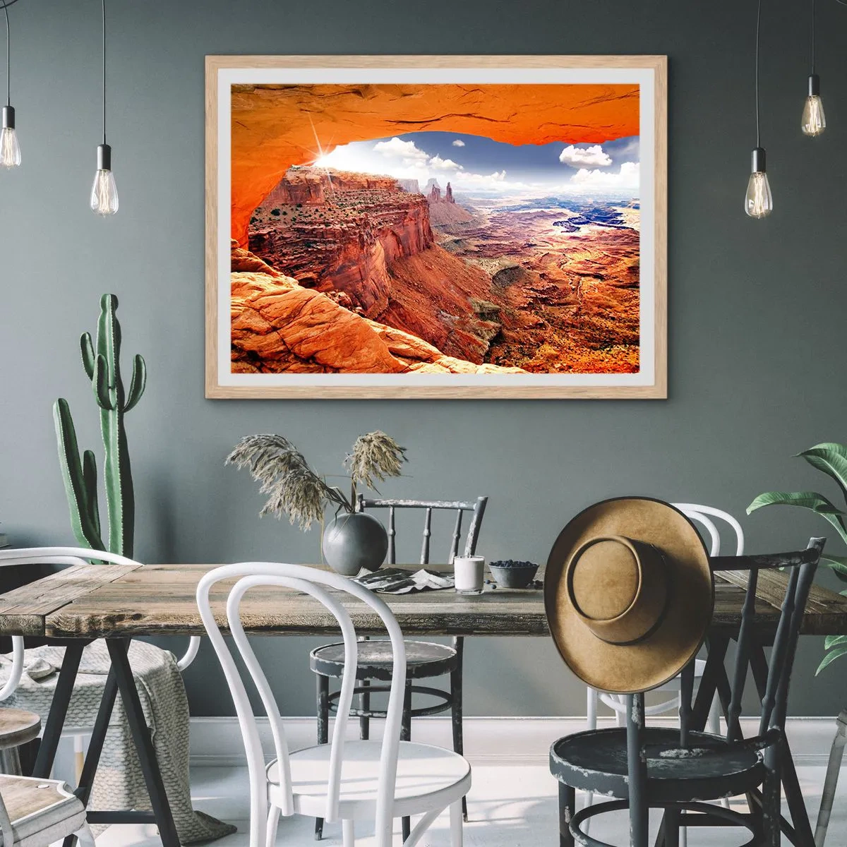 Poszter világos tölgy keretben - Maga a természet faragta - 50x40 cm