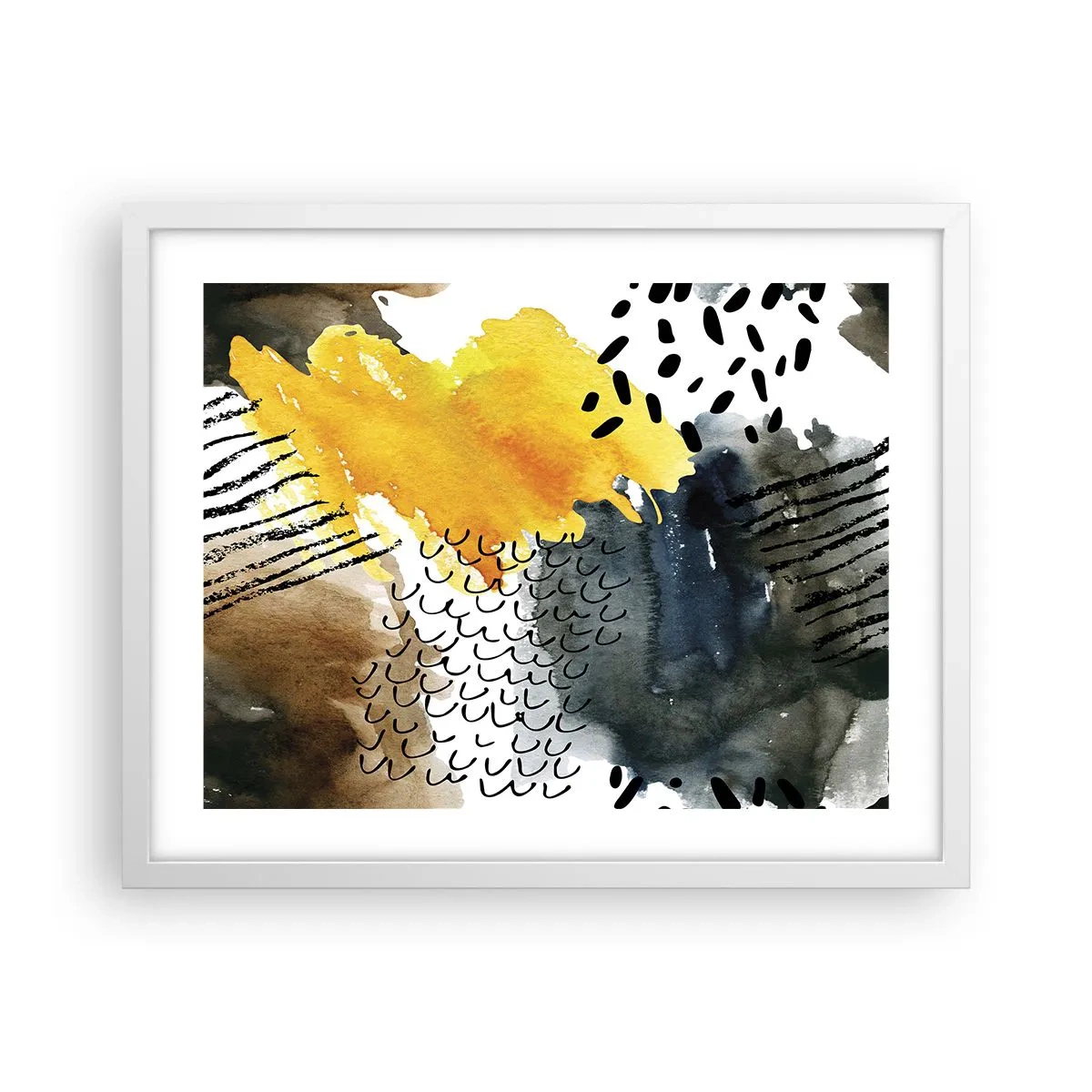 Poszter fekete keretben - Az elemek találkozása - 50x40 cm