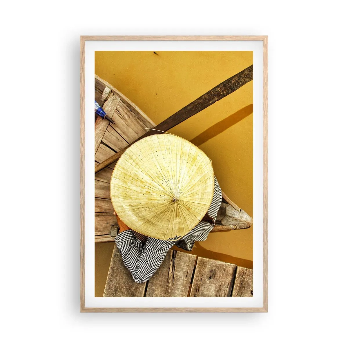 Poszter világos tölgy keretben - Élet a Sárga-folyón - 61x91 cm