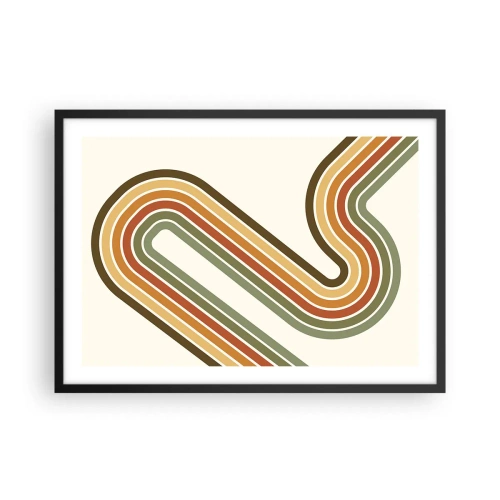 Poszter fehér keretben - Cikkcakkban a célba - 70x50 cm