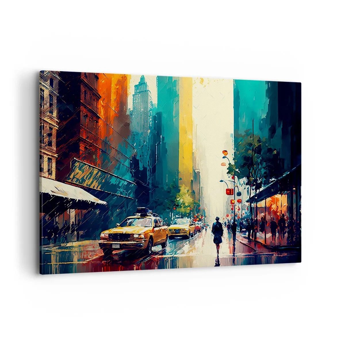 Vászonkép - New York - itt még az eső is színes. - 120x80 cm