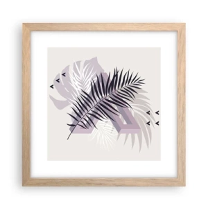 Poszter világos tölgy keretben - Az árnyék árnyéka - 30x30 cm