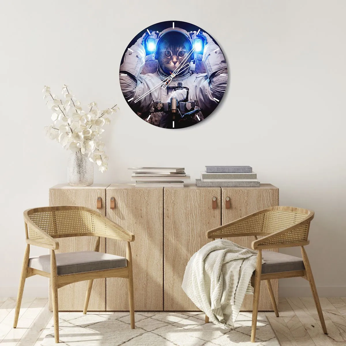 Falióra, Óra - Houston, baj van - 40x40 cm