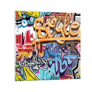 Üveg kép - Falfestmények, falfestmények, falfestmények... - 30x30 cm