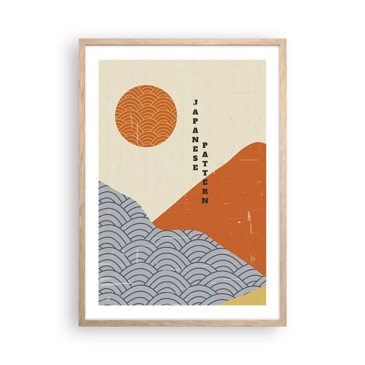Poszter világos tölgy keretben - A japán szellemben - 50x70 cm