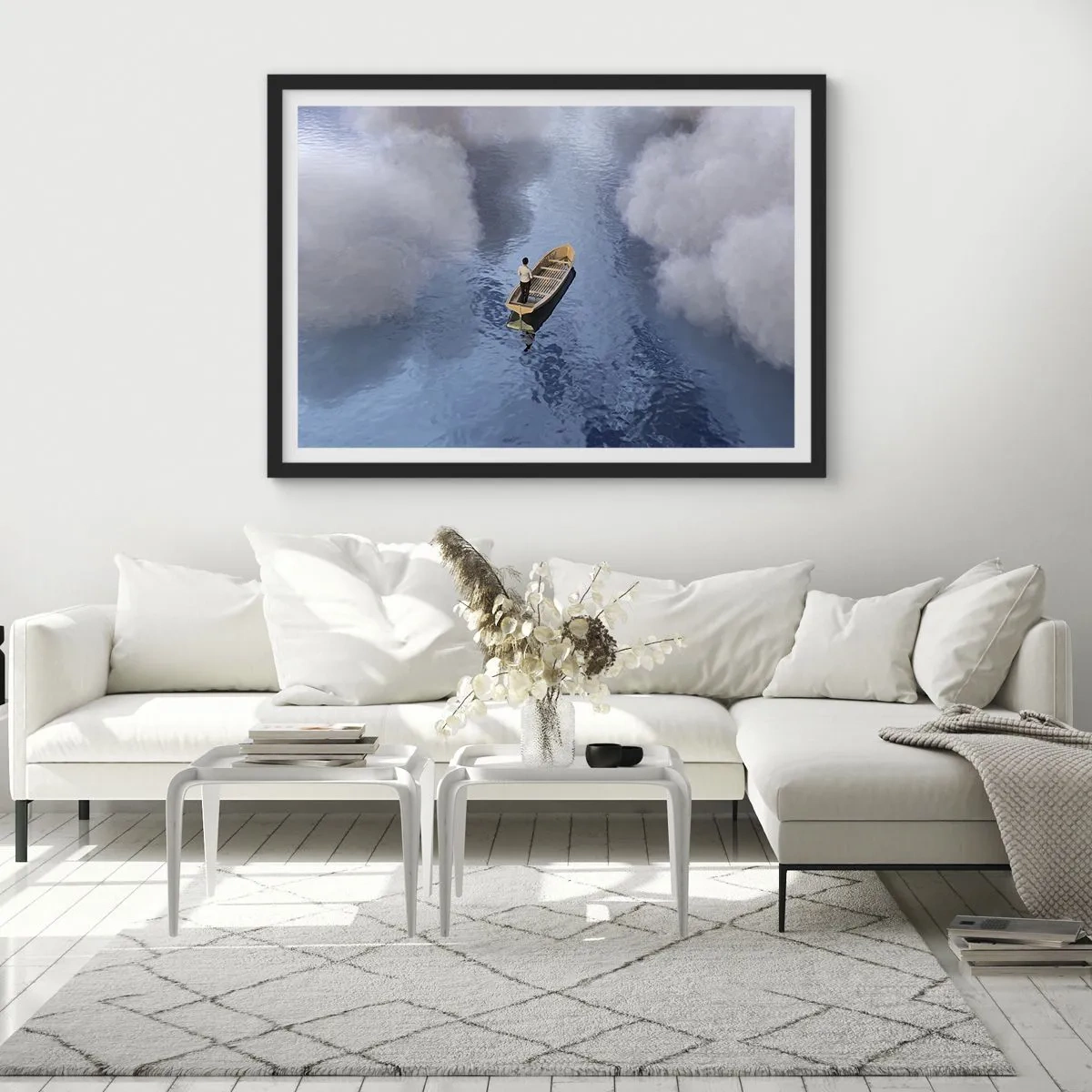 Poszter fehér keretben - Az élet - az utazás - az ismeretlen - 100x70 cm