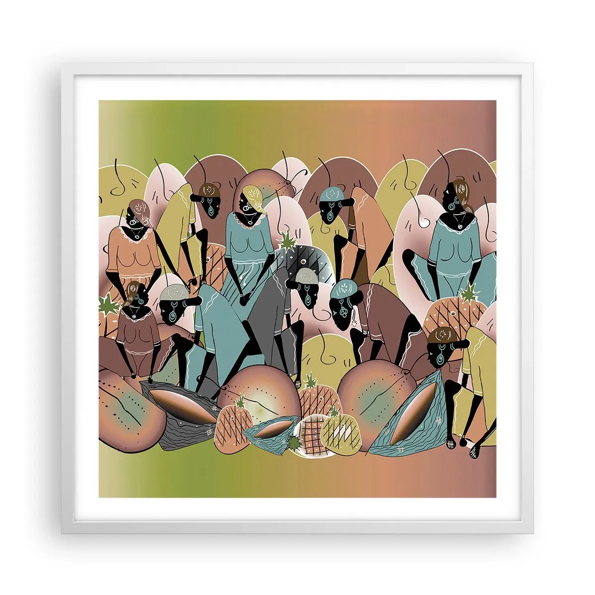 Poszter fekete keretben - Jön a nagy ünnep  - 60x60 cm