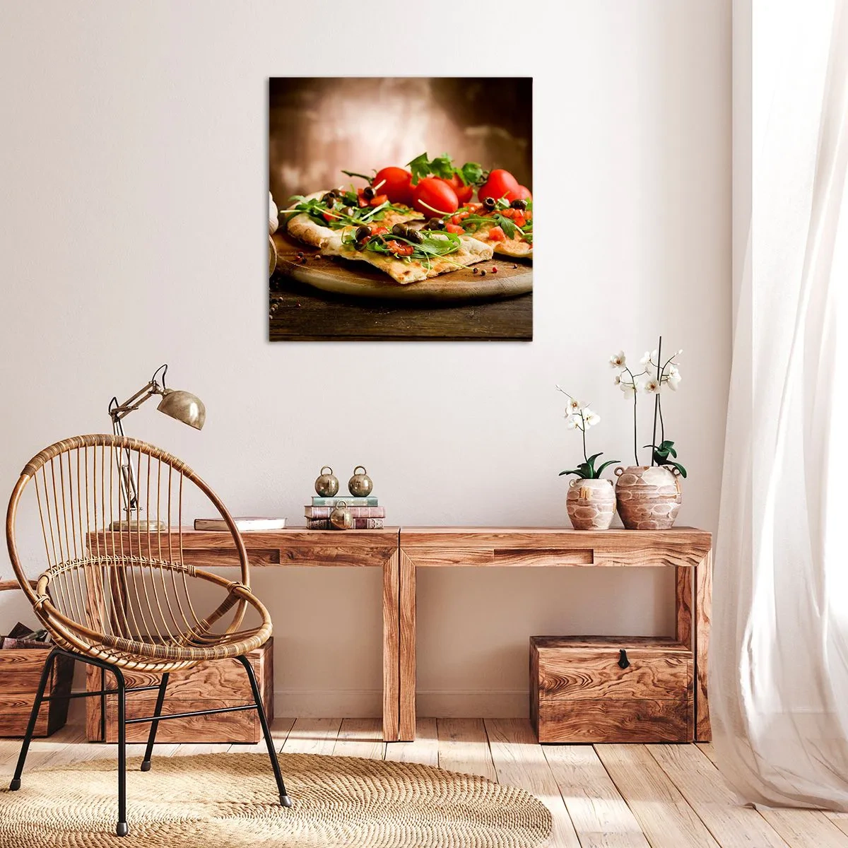 Vászonkép - Egyenesen a kemencéből és a kertből - 40x40 cm