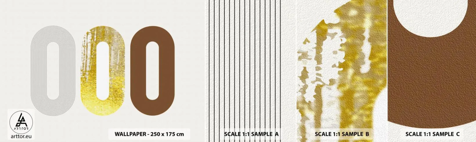 Fotótapéta Minta Öntapadós Deluxe Sticker - Óóó! - Absztrakció, Darab, Modern minta - 100x30 cm