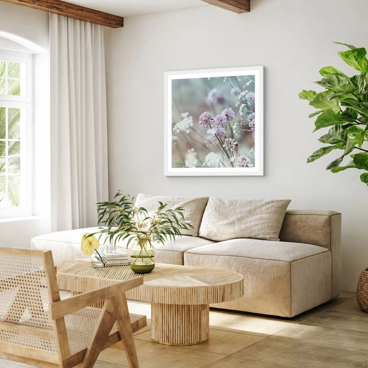 Poszter fekete keretben - Fűszerek édes filigránja - 30x30 cm