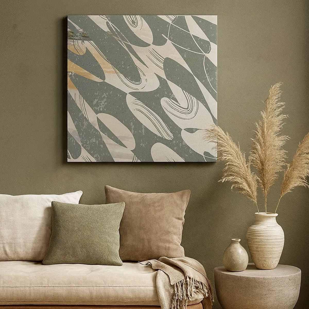 Vászonkép - Ritmikus absztrakció - 30x30 cm