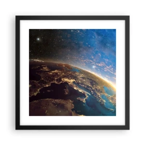 Poszter fehér keretben - Tekintsünk magunkra távolról - 40x40 cm